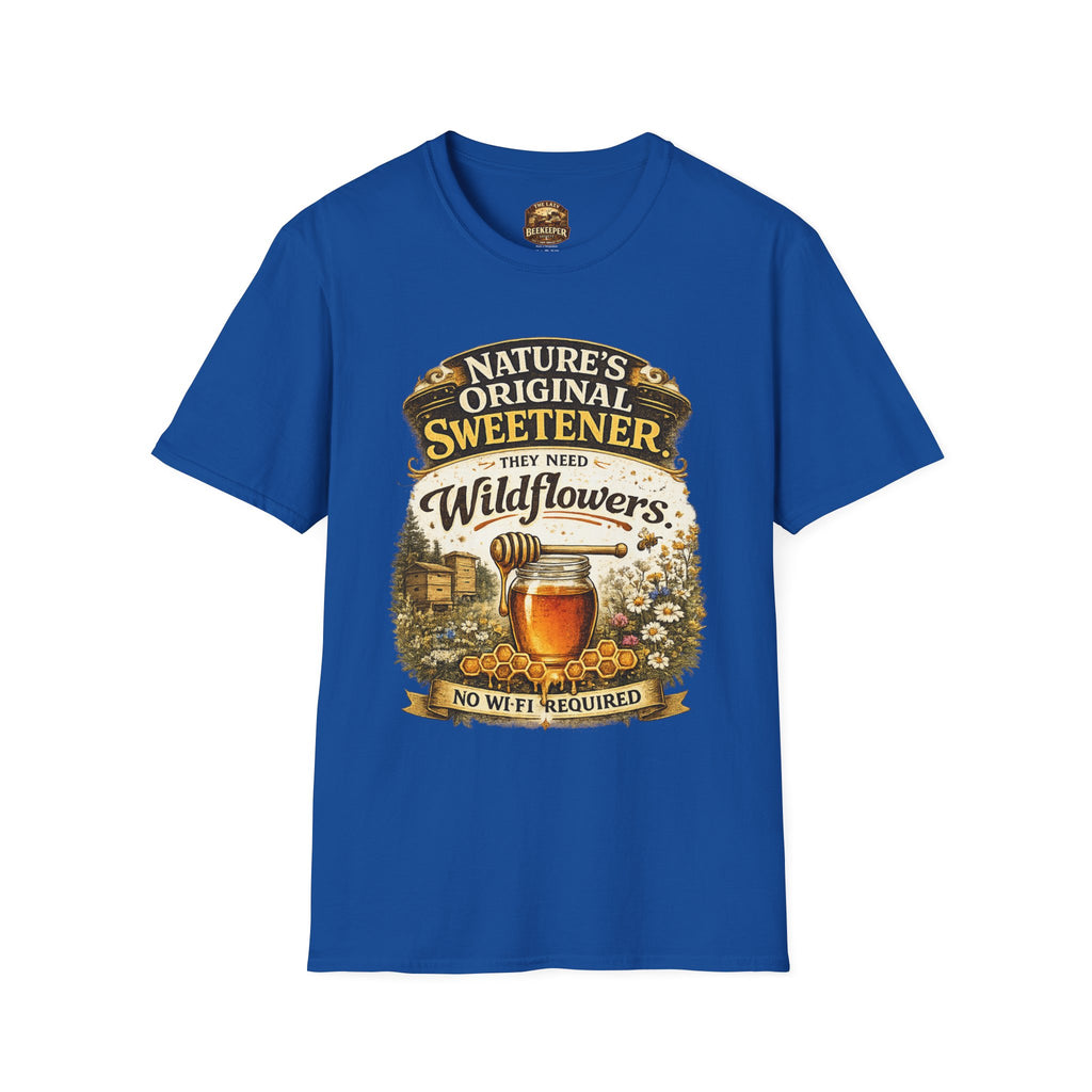 T-Shirt — „Natur purer Süßstoff – Sie brauchen Wildblumen“ Grafik-T-Shirt
