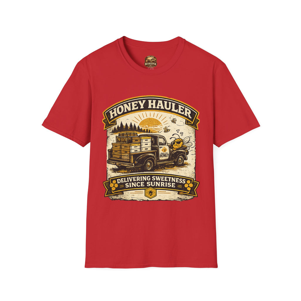 Honey Hauler T-Shirt — Vintage Bee Delivery Truck Graphic Tee