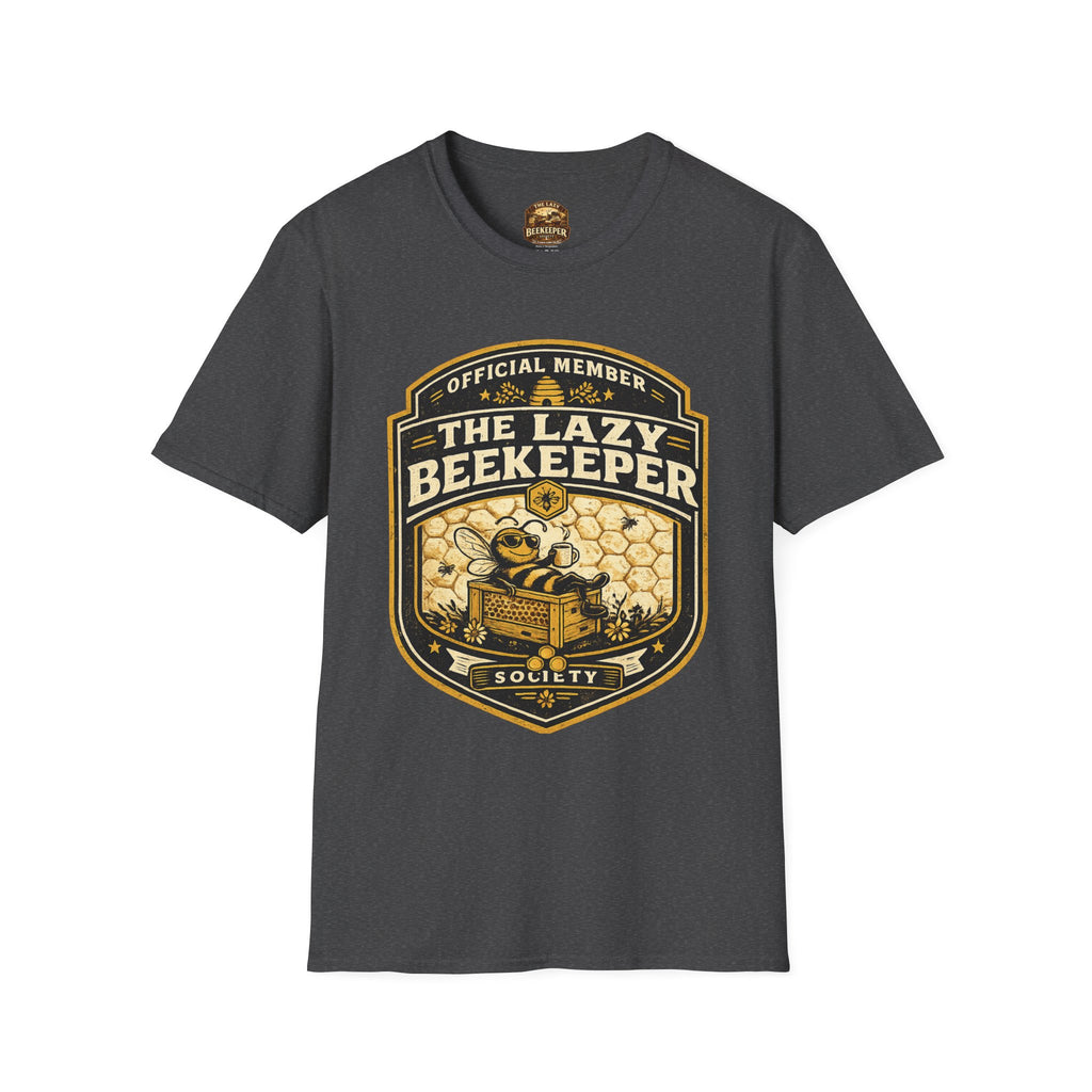 Lazy Beekeeper T-Shirt – „Offizielles Mitglied“ Honigbienen-Grafik-T-Shirt