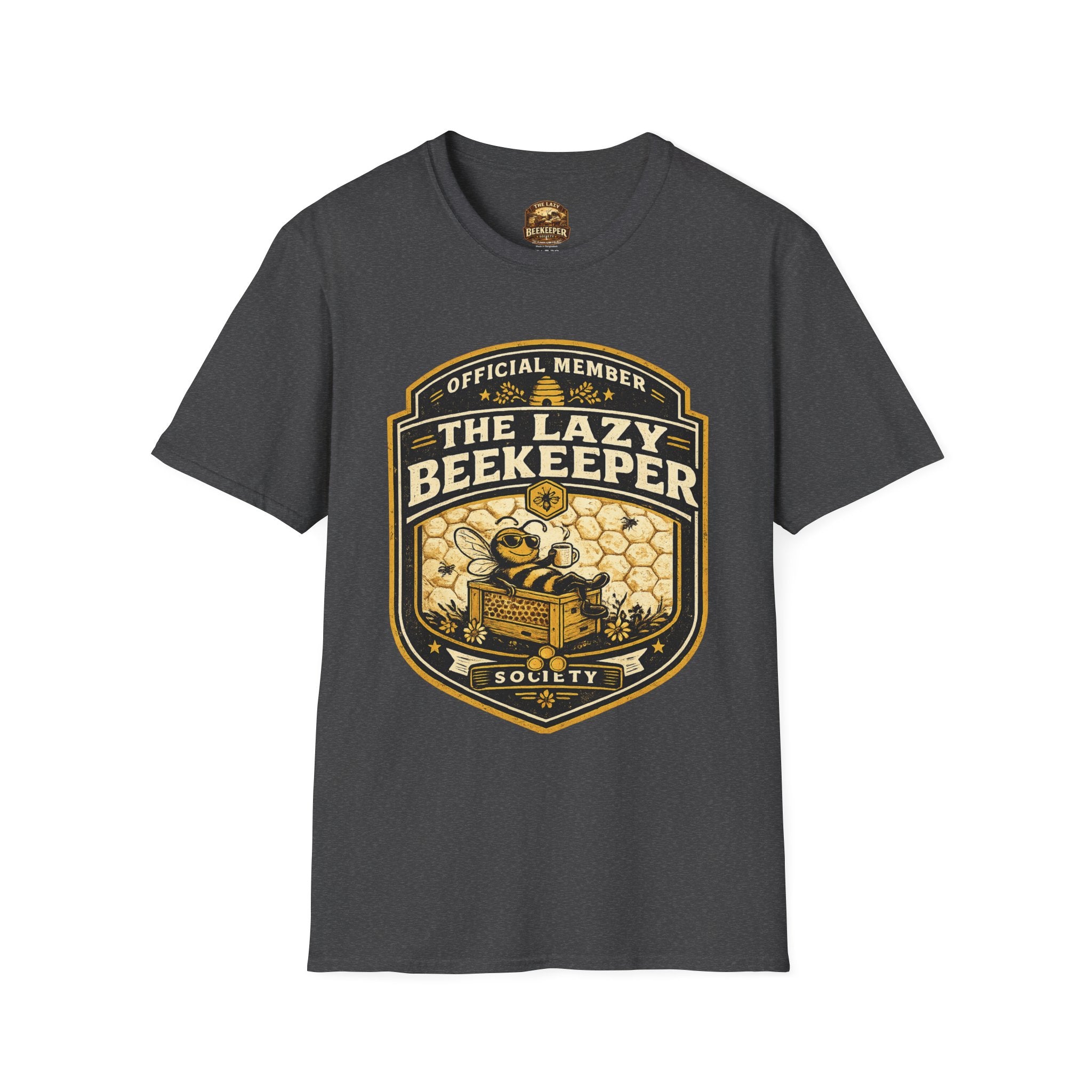 Lazy Beekeeper T-Shirt – „Offizielles Mitglied“ Honigbienen-Grafik-T-Shirt
