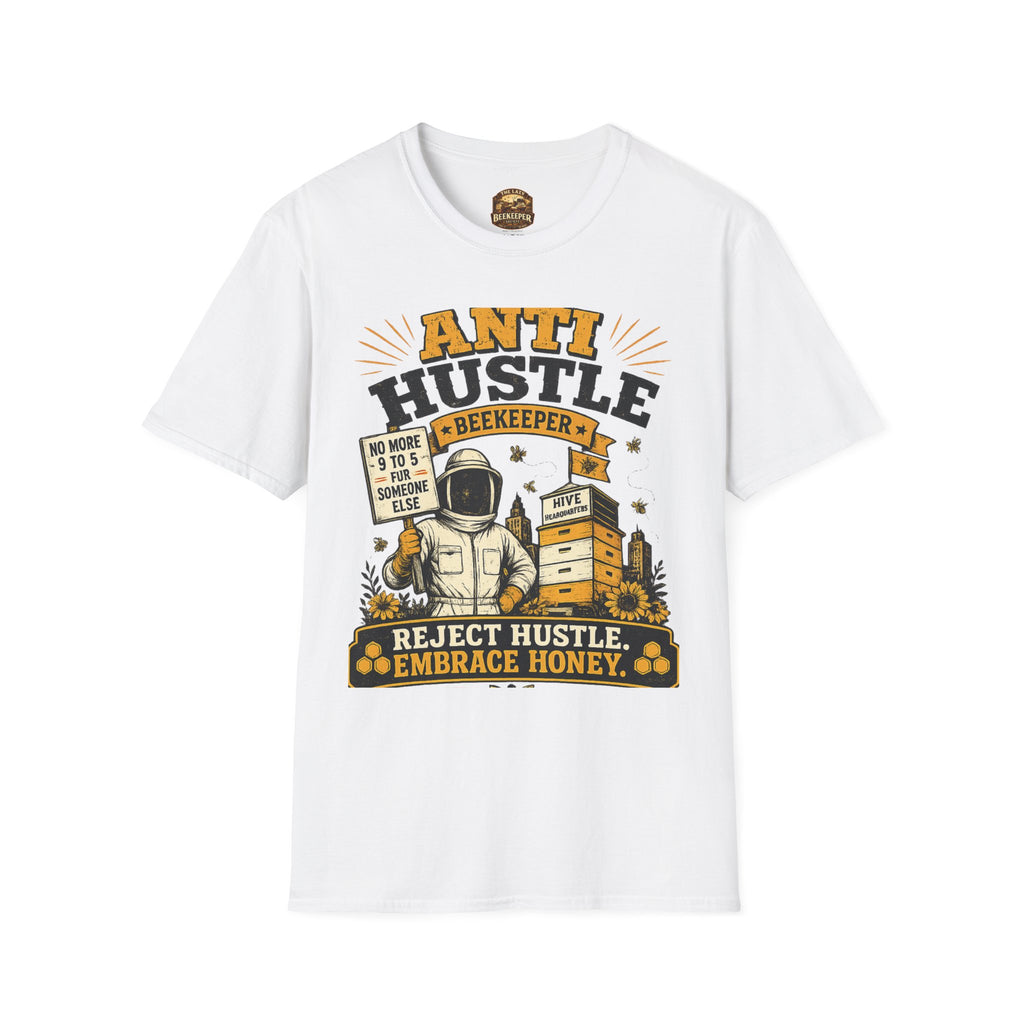 Imker T-Shirt — „Anti-Hektik“ Vintage-Grafik-T-Shirt mit Honigmotiv