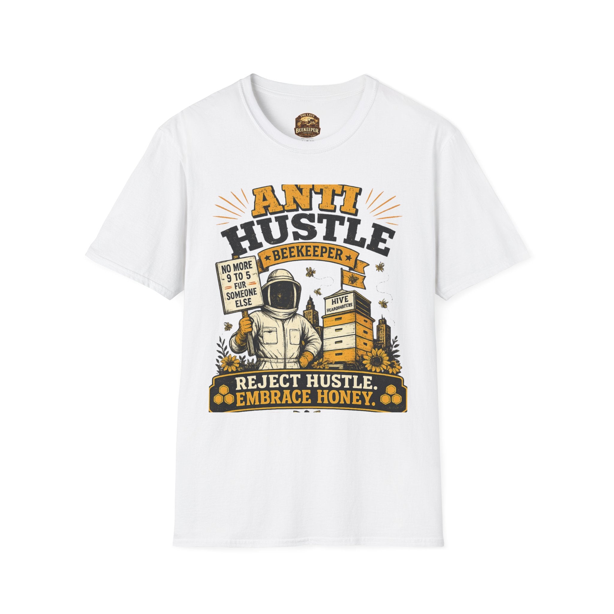 Beekeeper T-Shirt — “Anti Hustle” Embrace Honey Vintage Graphic Tee