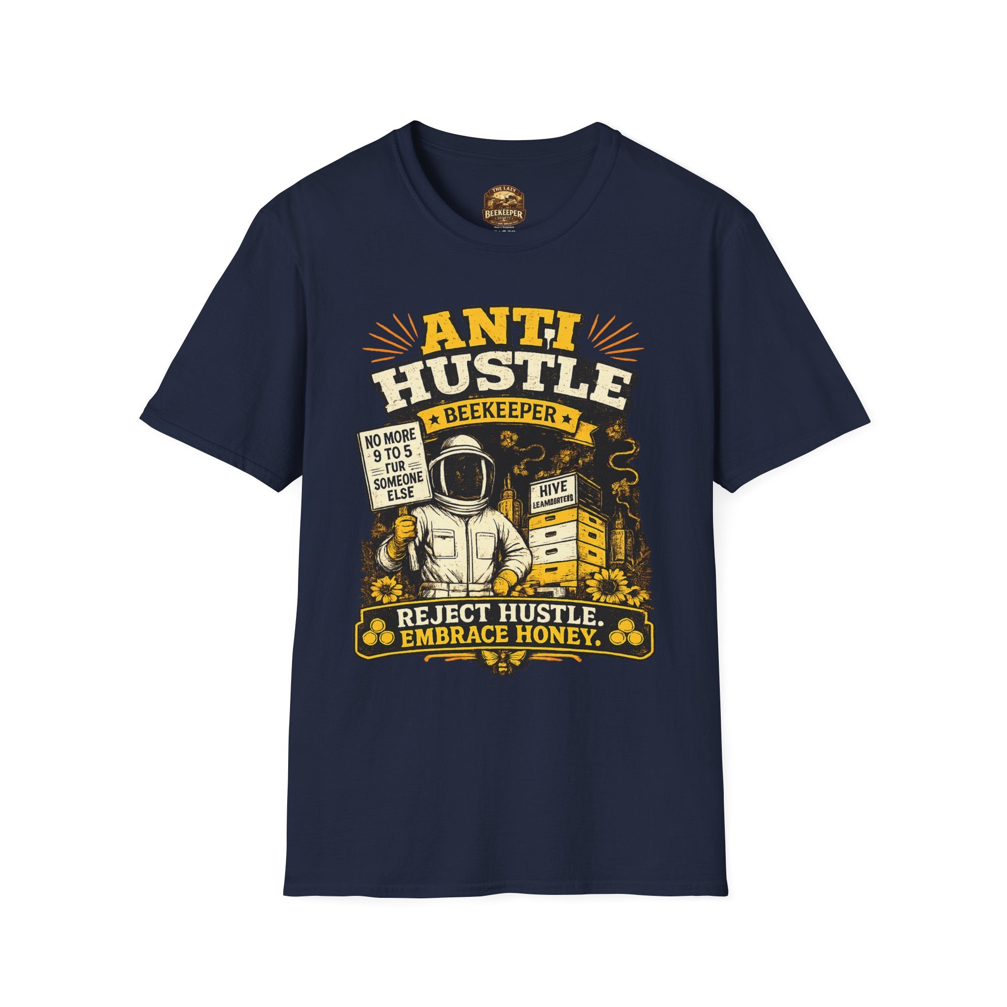 Anti-Hustle Imker T-Shirt – Schluss mit dem Stress, her mit dem Honig Grafik-T-Shirt