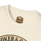 Smoker & Coffee Club T-Shirt — "Coffee First, Hive Later" Vintage Badge