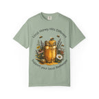 Beekeeper Support T-Shirt — "Local Honey Hits Different" Floral Honey Jar Tee