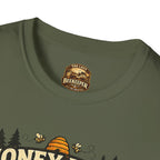 Honigernte-Vorhersage T-Shirt – Imker-Wettergrafik im Vintage-Stil