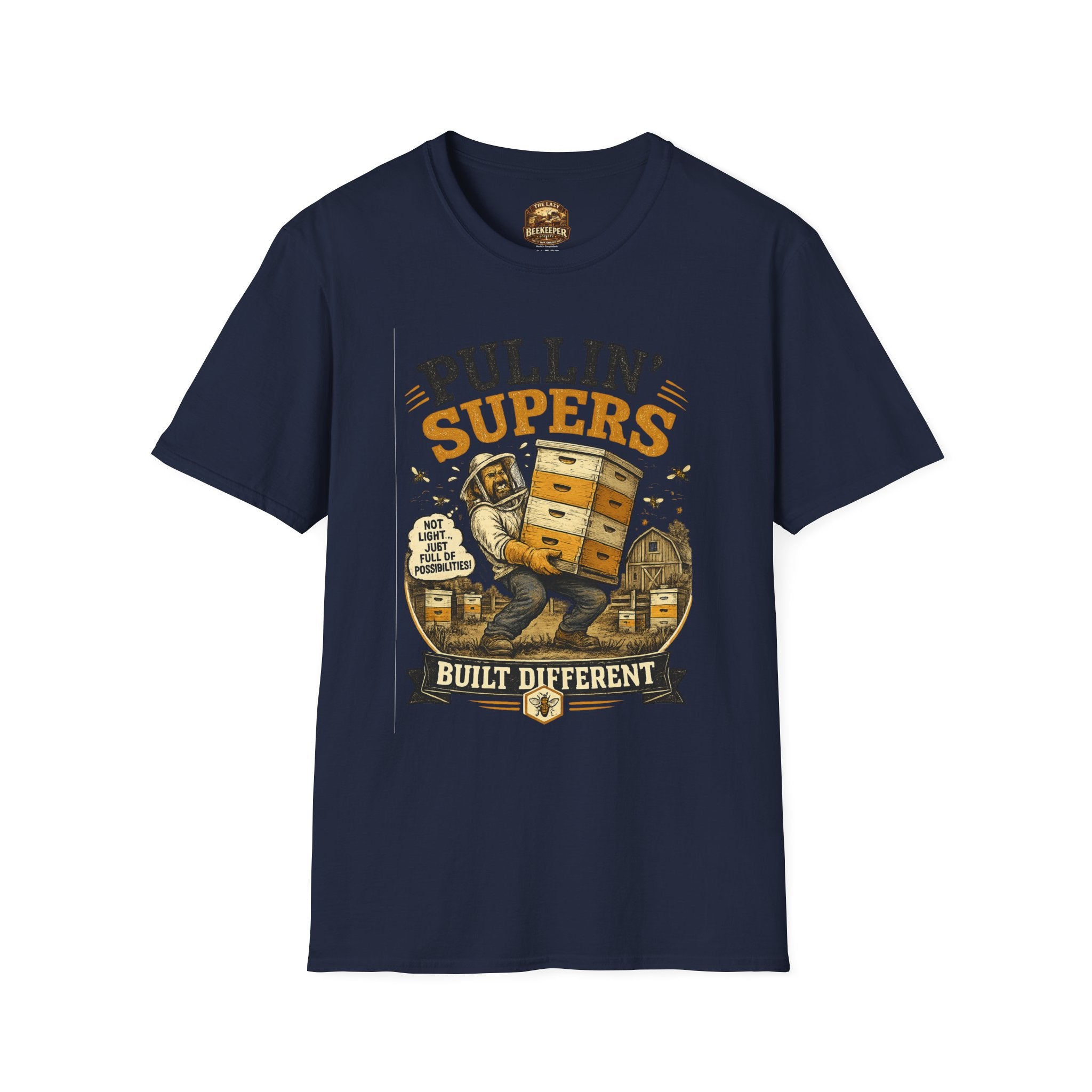 Pullin' Supers Imker-T-Shirt — Built Different
