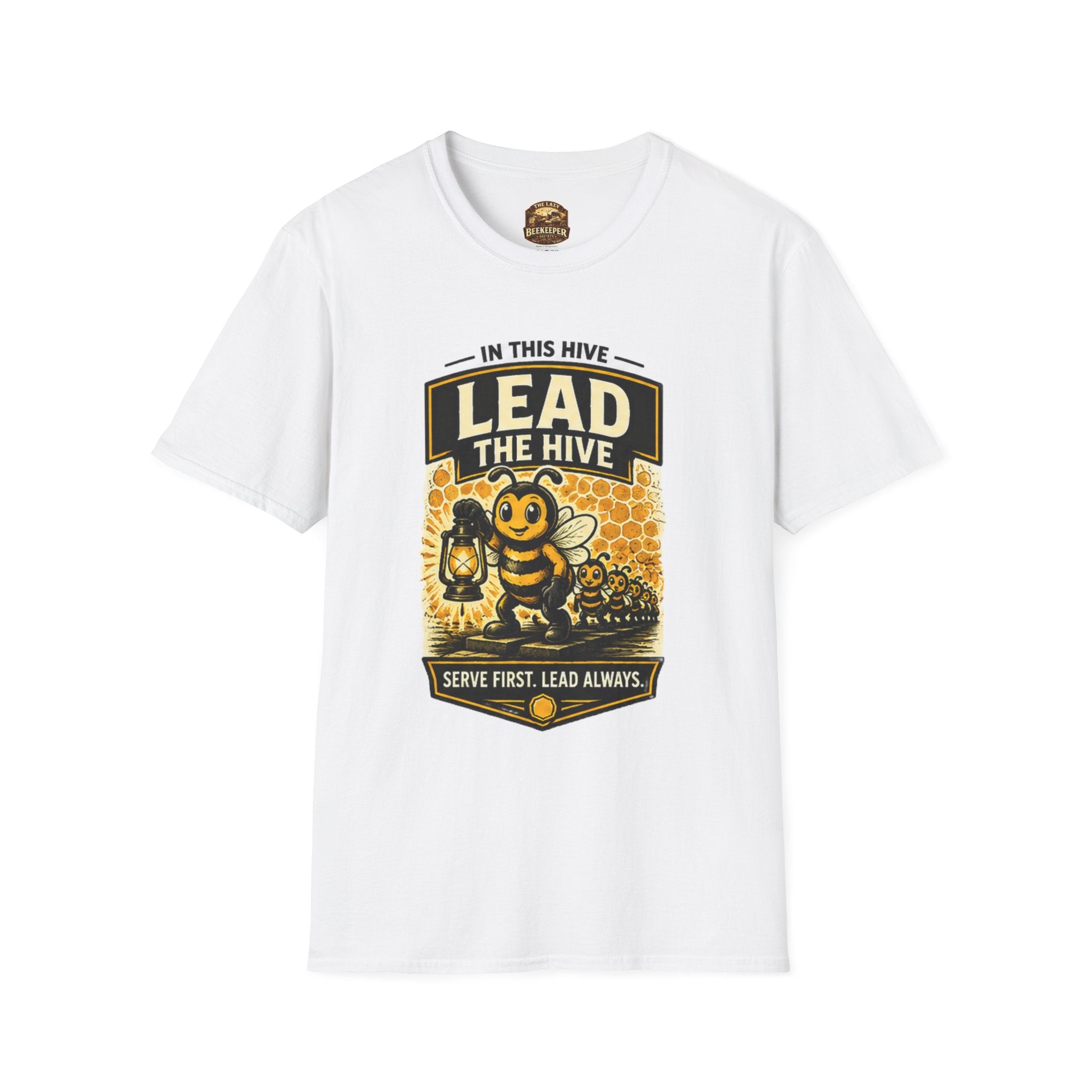 Lead the Hive T-Shirt — "In This Hive" Bee Leadership Graphic