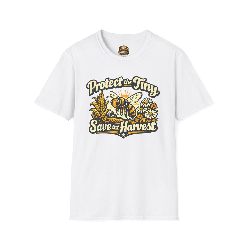 Protect the Tiny Bee T-Shirt — Ernte Retten Blumen-Grafik-T-Shirt