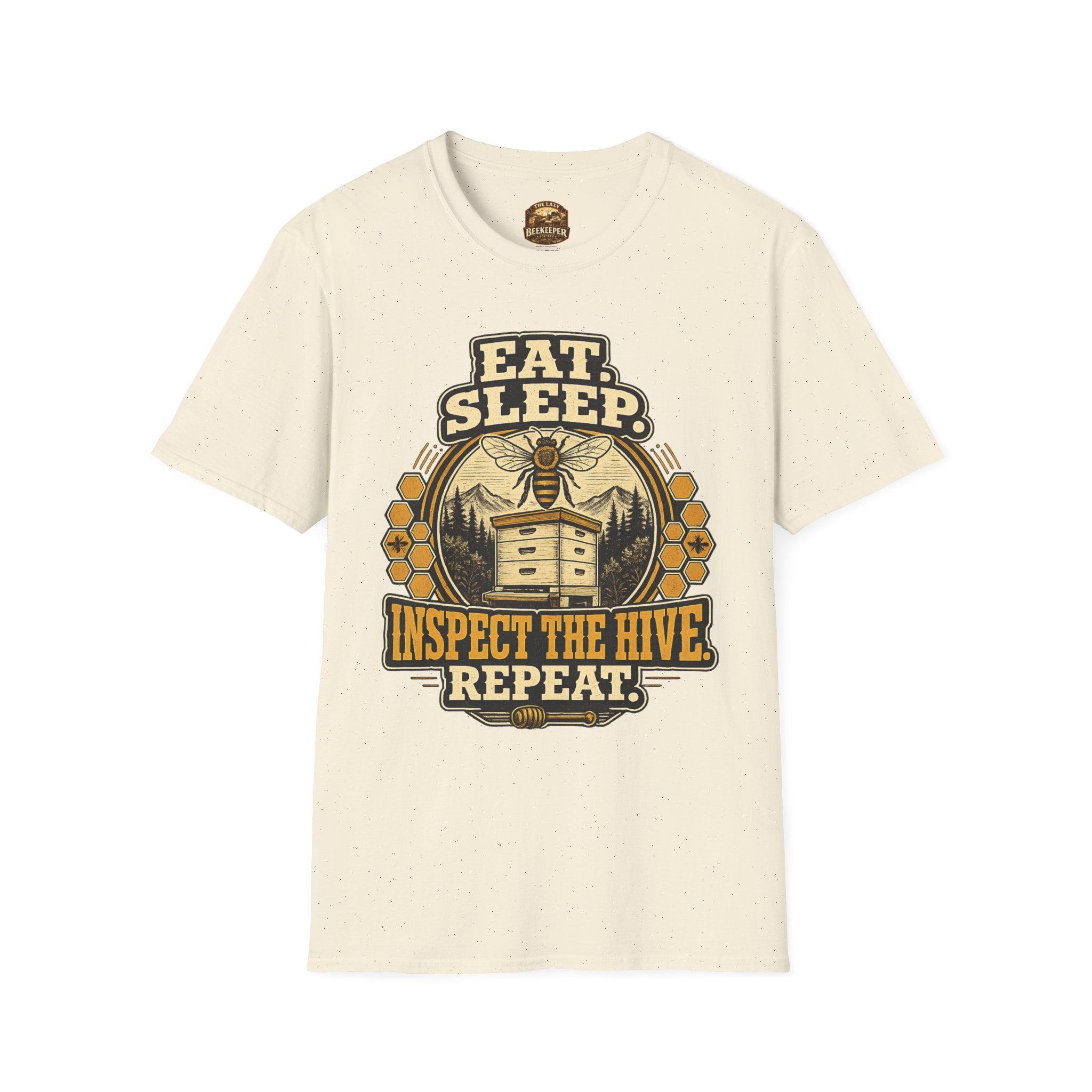 T-Shirt — "Eat. Sleep. Inspect the Hive. Repeat." Bee Keeper Graphic Tee