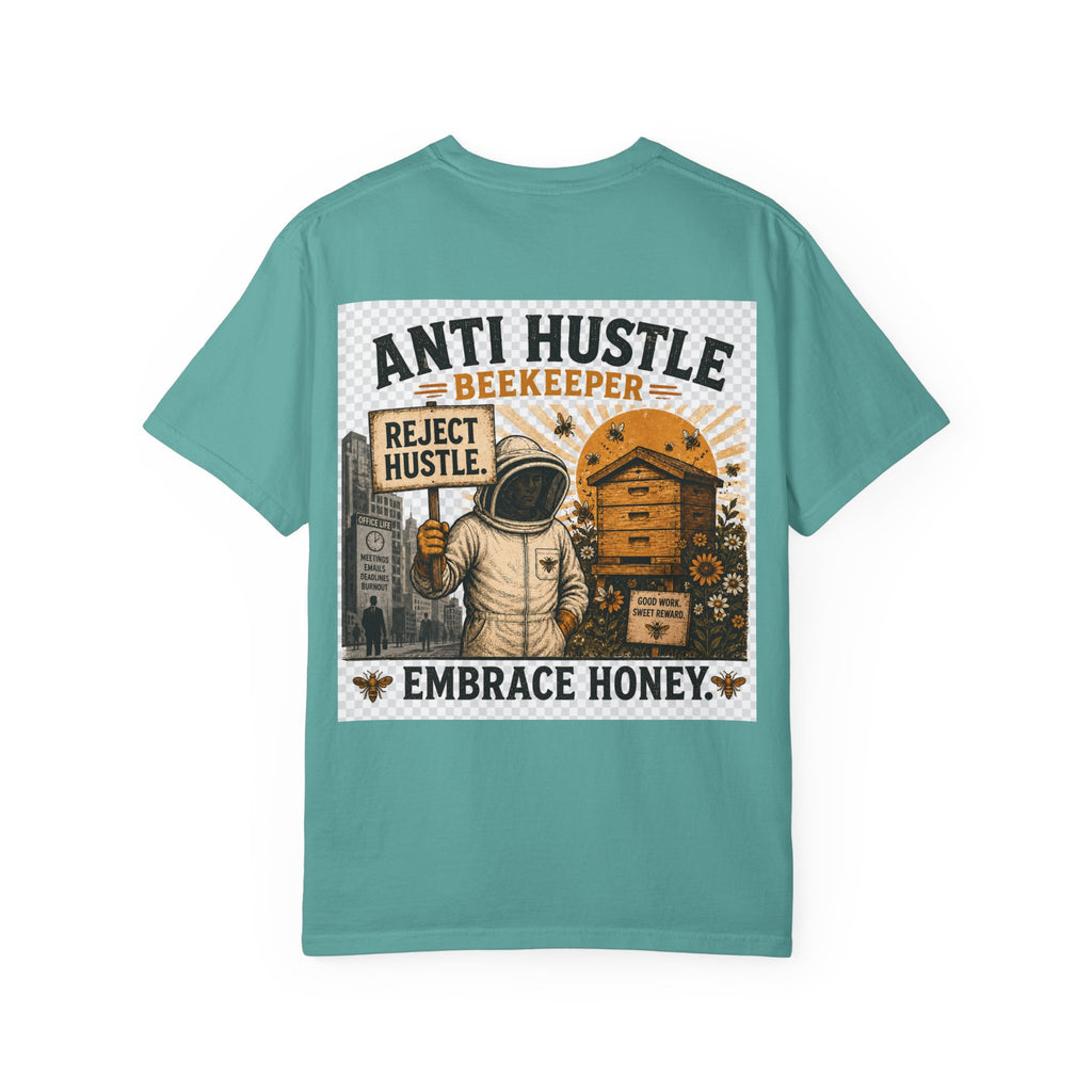 Bienenclub T-Shirt – Anpassbares „Support Your Local“ & Anti-Hustle Imker-Design
