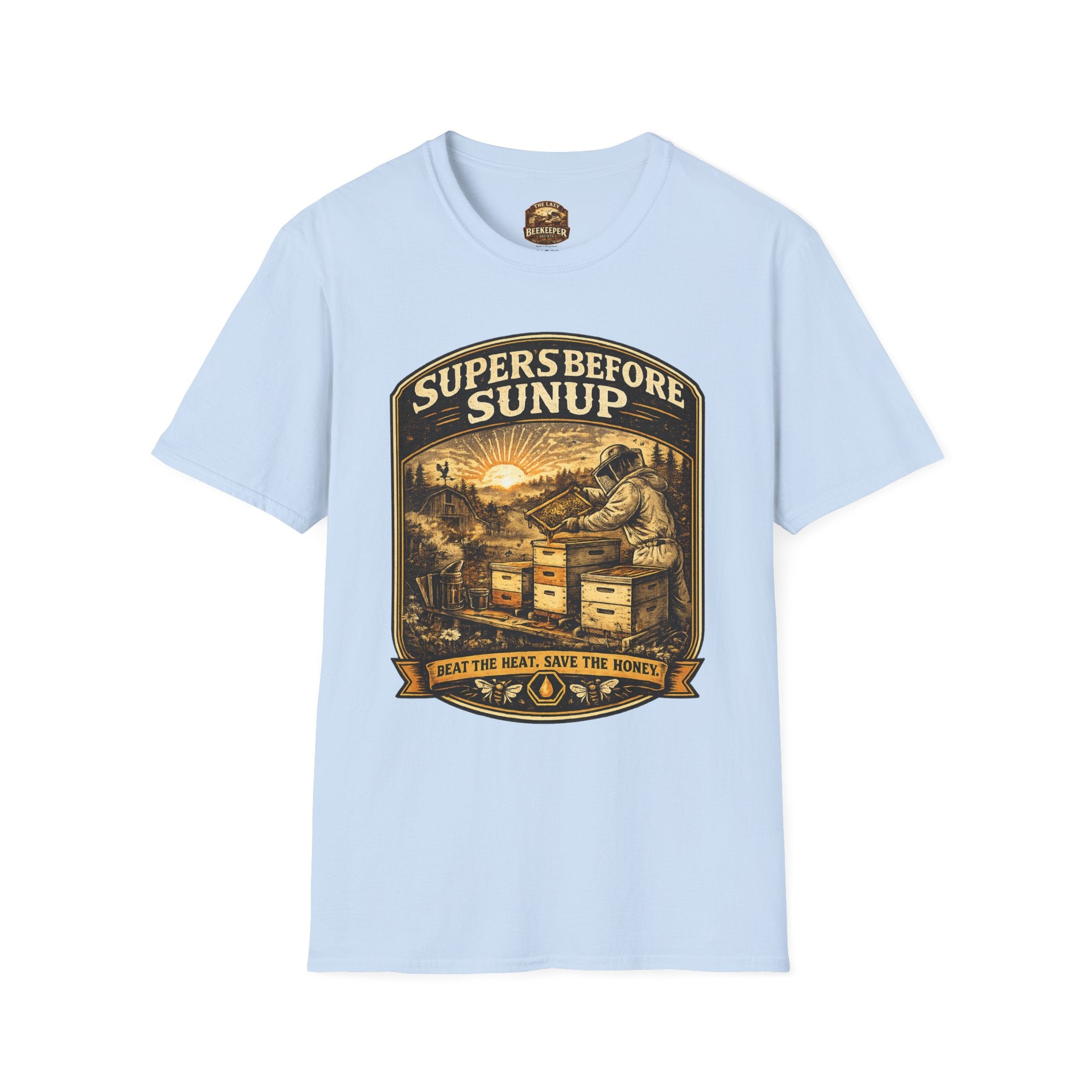 Supers Before Sunup T-Shirt – Vintage Imker Sonnenaufgang Crew T-Shirt