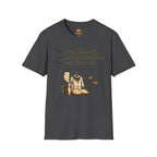 T-Shirt — Humorvolles Literatur-T-Shirt: „Ich kaufte den Anzug. Ich kaufte den Smoker. Ich las das Buch.“