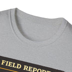 T-Shirt — „Feldbericht: Bienenstockinspektionen abgeschlossen“ Vintage Imker Grafik-T-Shirt