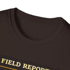 T-Shirt — „Feldbericht: Bienenstockinspektionen abgeschlossen“ Vintage Imker Grafik-T-Shirt