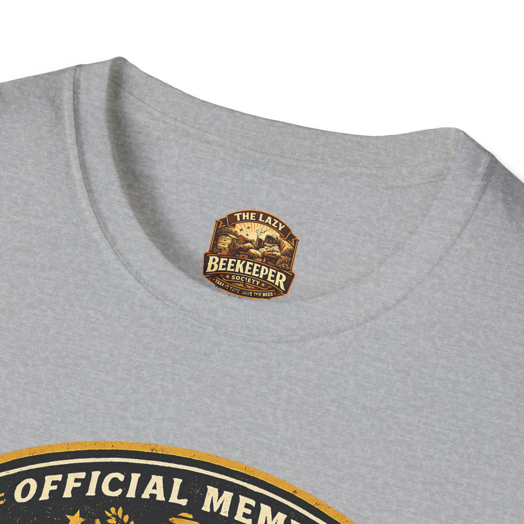 Lazy Beekeeper T-Shirt – „Offizielles Mitglied“ Honigbienen-Grafik-T-Shirt