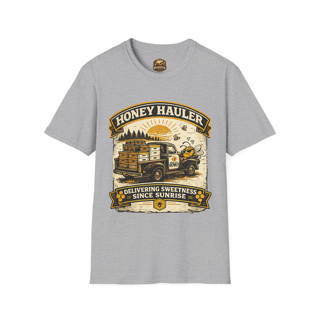 Honey Hauler T-Shirt — Vintage Bee Delivery Truck Graphic Tee