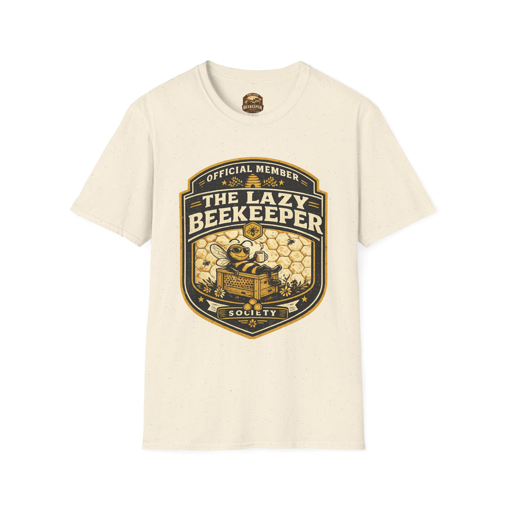 Lazy Beekeeper T-Shirt – „Offizielles Mitglied“ Honigbienen-Grafik-T-Shirt