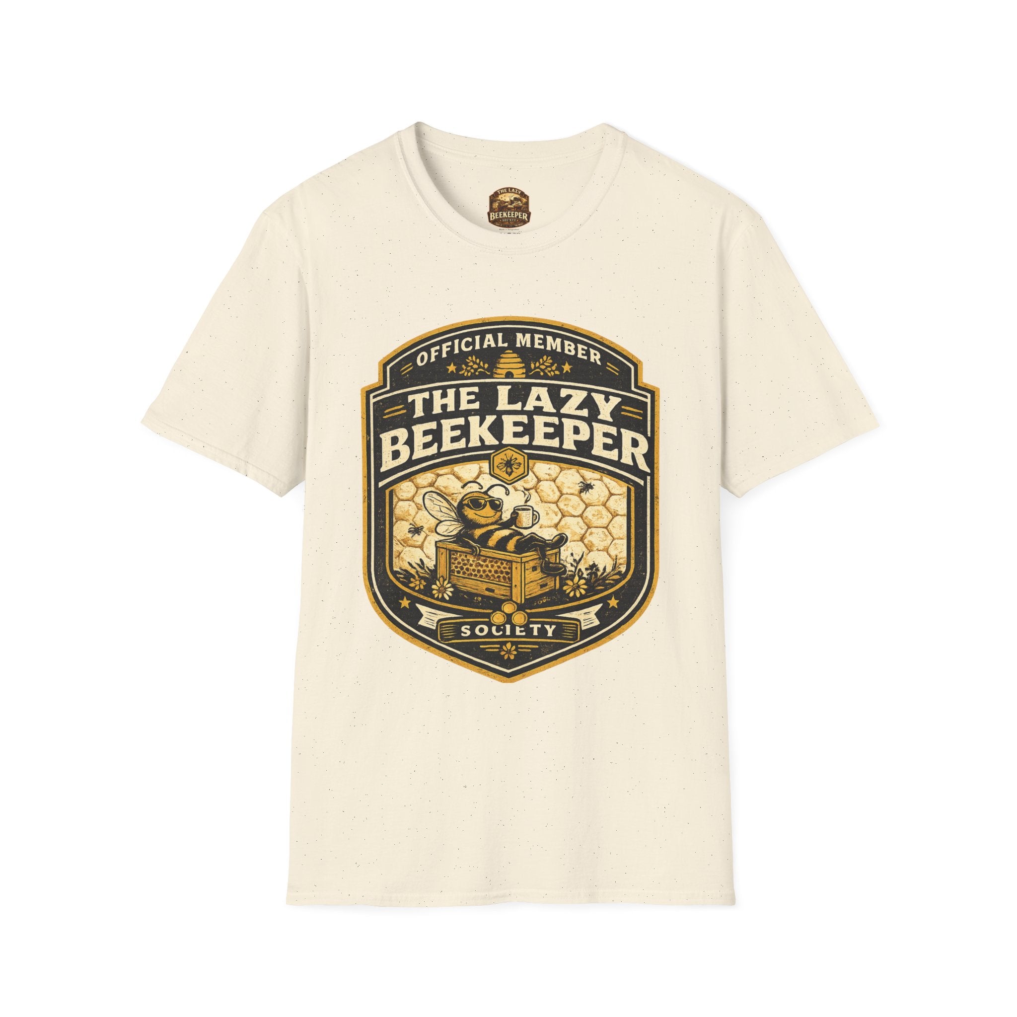 Lazy Beekeeper T-Shirt – „Offizielles Mitglied“ Honigbienen-Grafik-T-Shirt