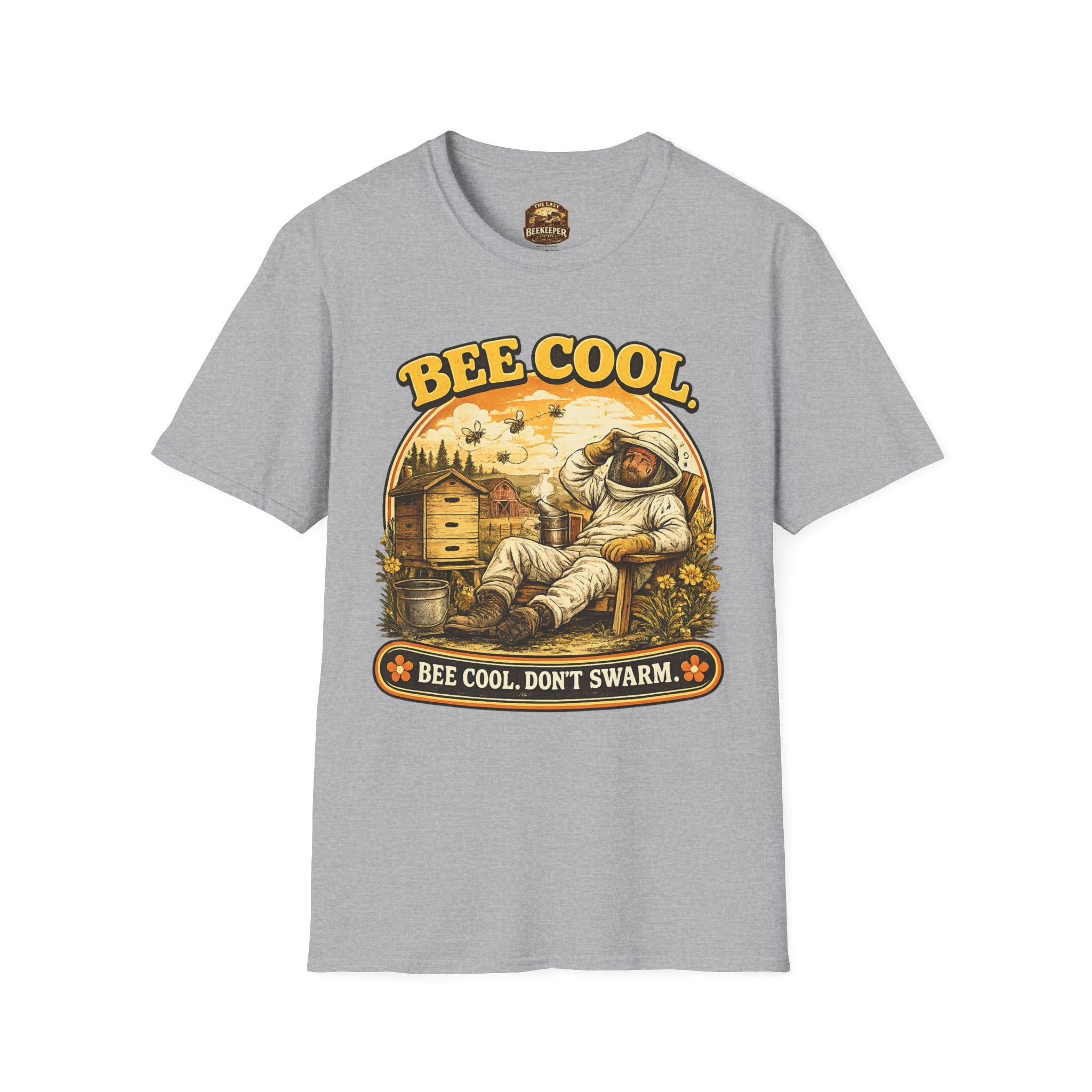 Bee Cool T-Shirt — Retro 'Bee Cool, Don't Swarm' Graphic Tee