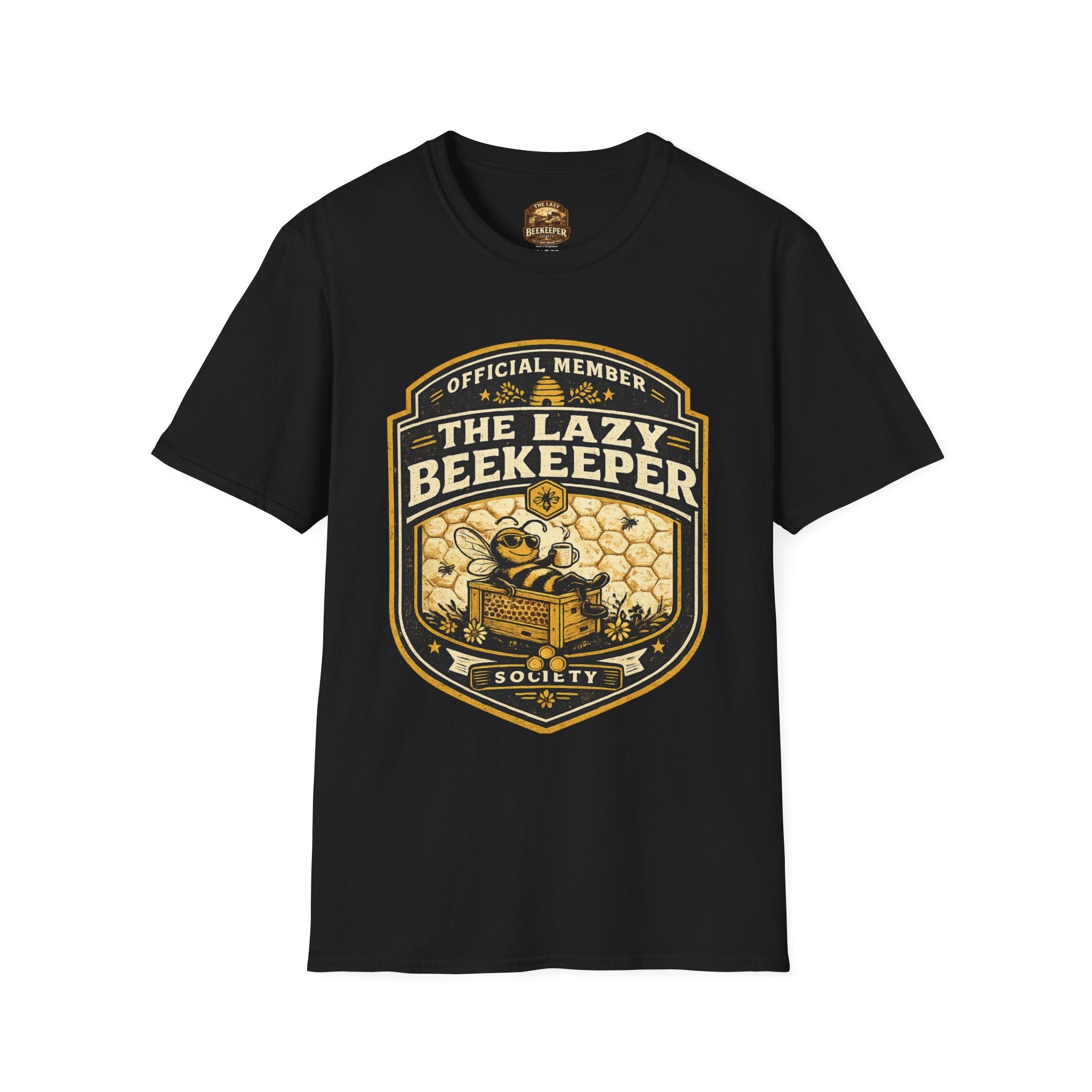 Lazy Beekeeper T-Shirt – „Offizielles Mitglied“ Honigbienen-Grafik-T-Shirt
