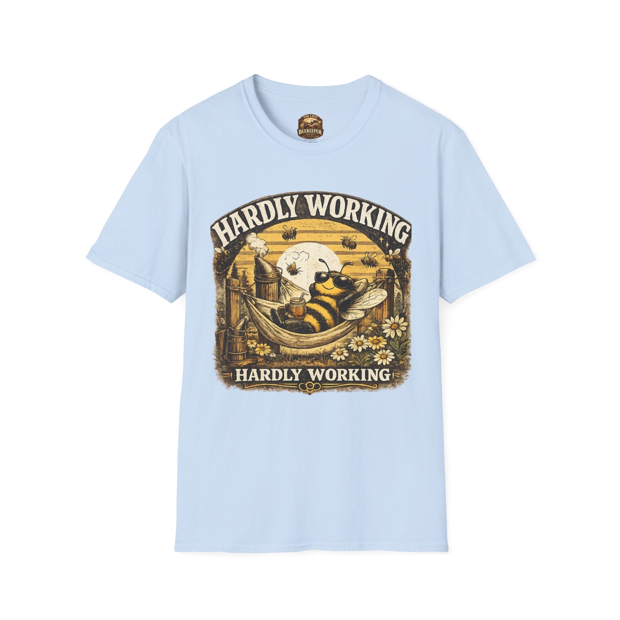 Hardly Working Bee T-Shirt — Vintage Bee Graphic Tee