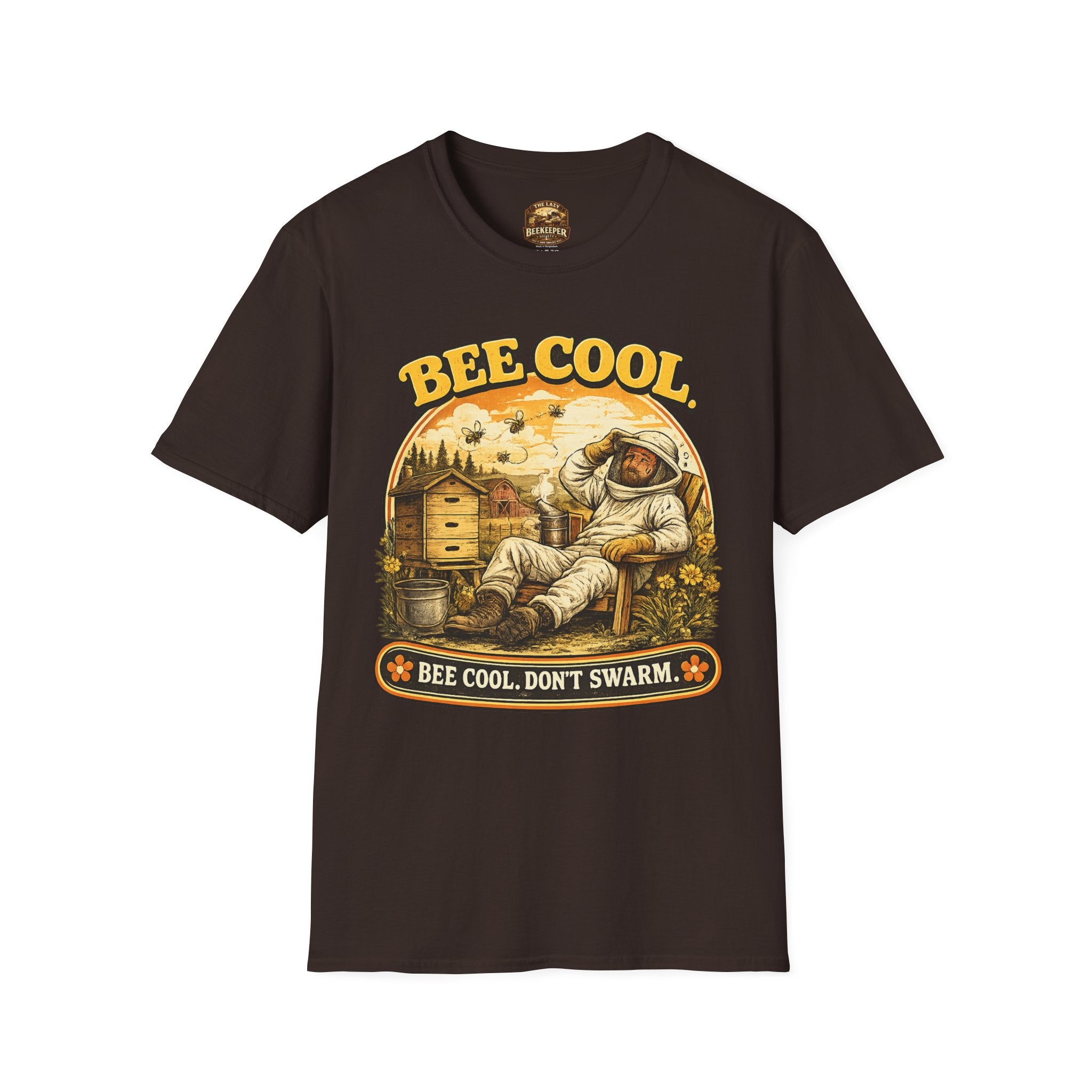 Bee Cool T-Shirt — Retro 'Bee Cool, Don't Swarm' Graphic Tee
