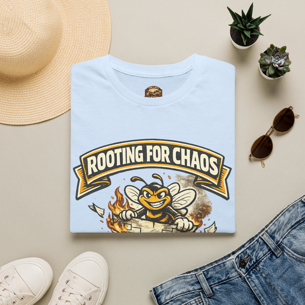 T-Shirt — "Rooting for Chaos" Bee Graphic Tee (That the Bracket Burn)