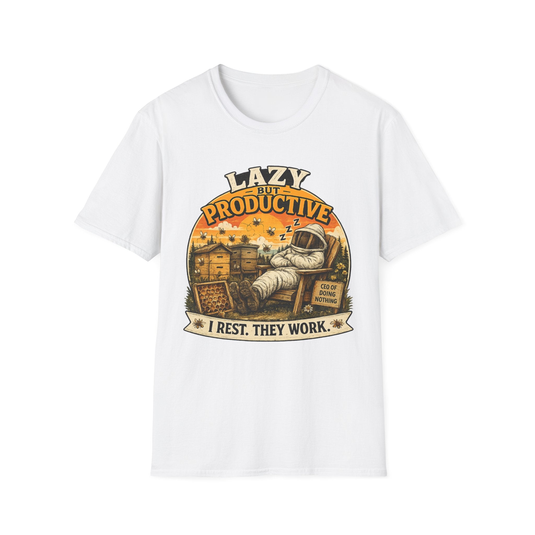 Faul, aber produktiv T-Shirt — Ich ruh' mich aus, die anderen arbeiten Retro Graphic Tee