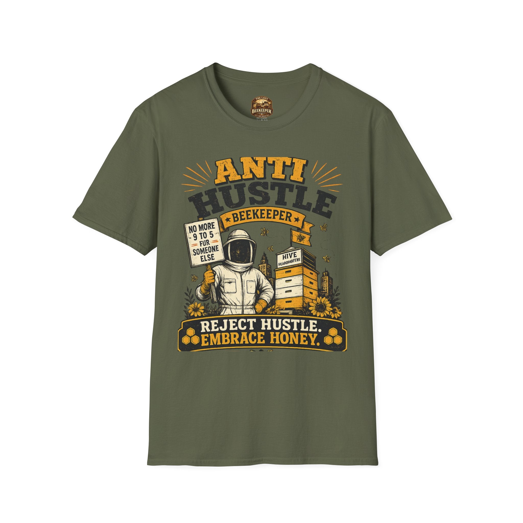 Beekeeper T-Shirt — “Anti Hustle” Embrace Honey Vintage Graphic Tee
