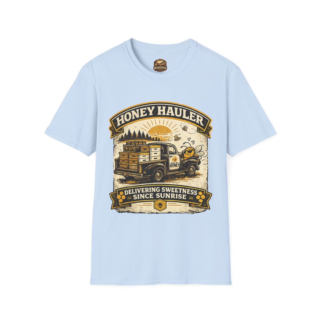 Honey Hauler T-Shirt — Vintage Bee Delivery Truck Graphic Tee