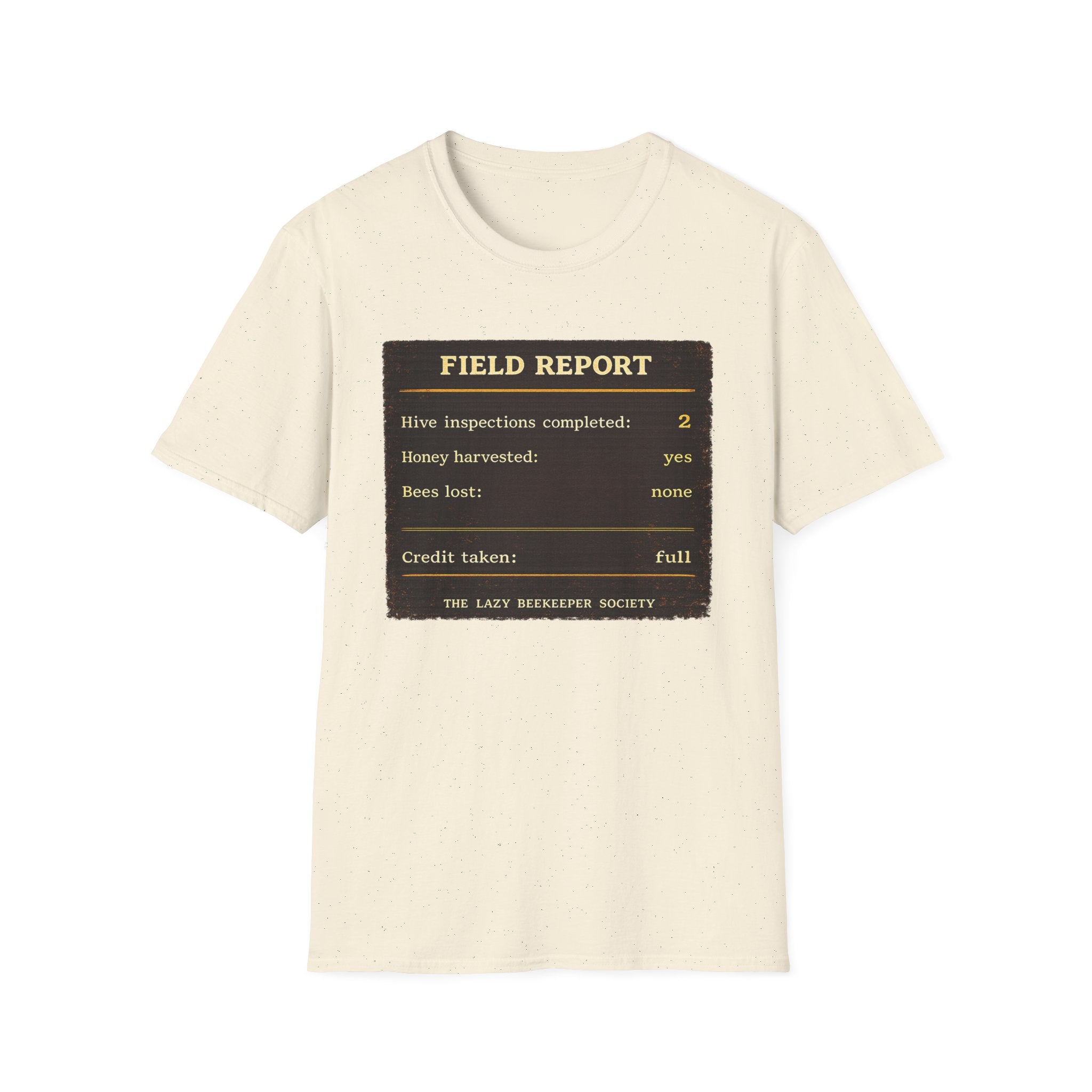 T-Shirt — 'Field Report: Hive Inspections Completed' Vintage Beekeeper Graphic Tee