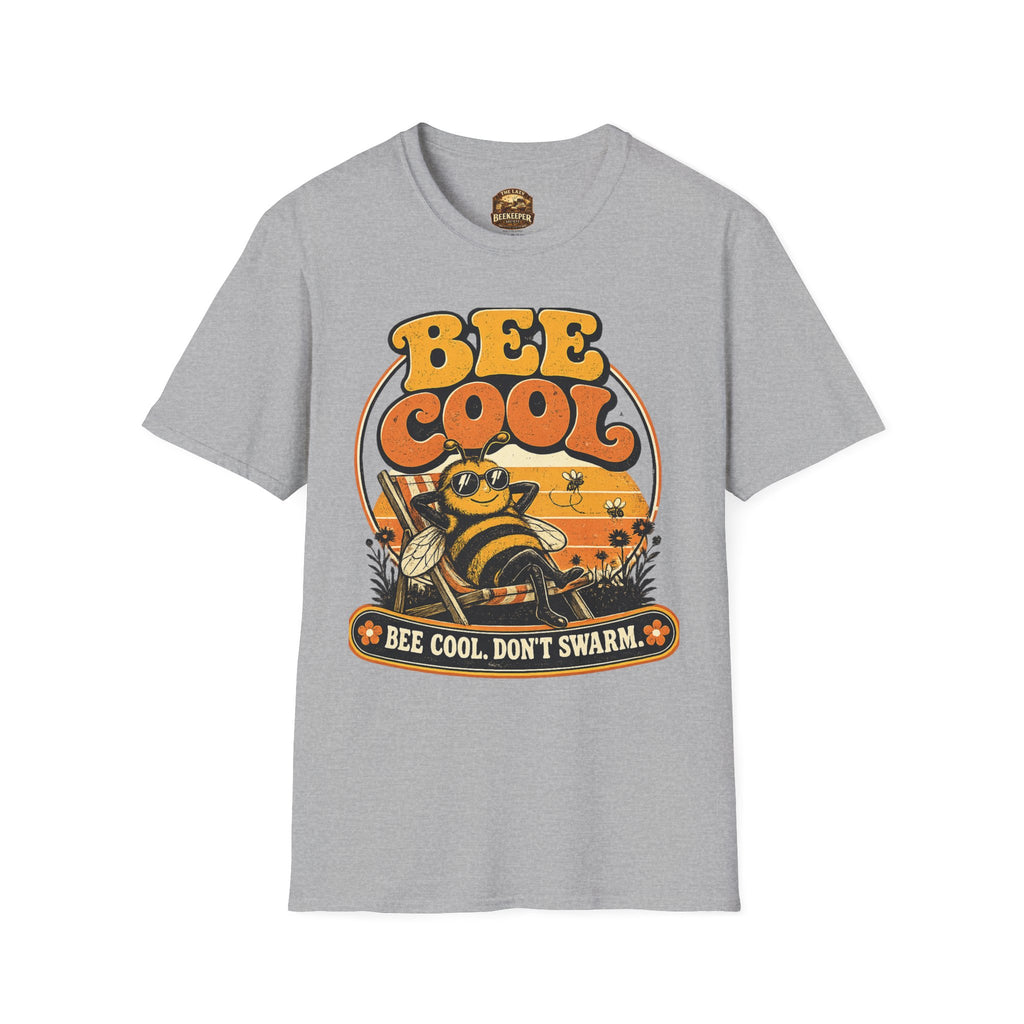 Bee Cool T‑Shirt — Vintage Retro Bee Graphic (“Bee Cool, Don’t Swarm”)