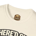 T-Shirt – „Where’d She Go?“ Königinnenloses Grafik-T-Shirt