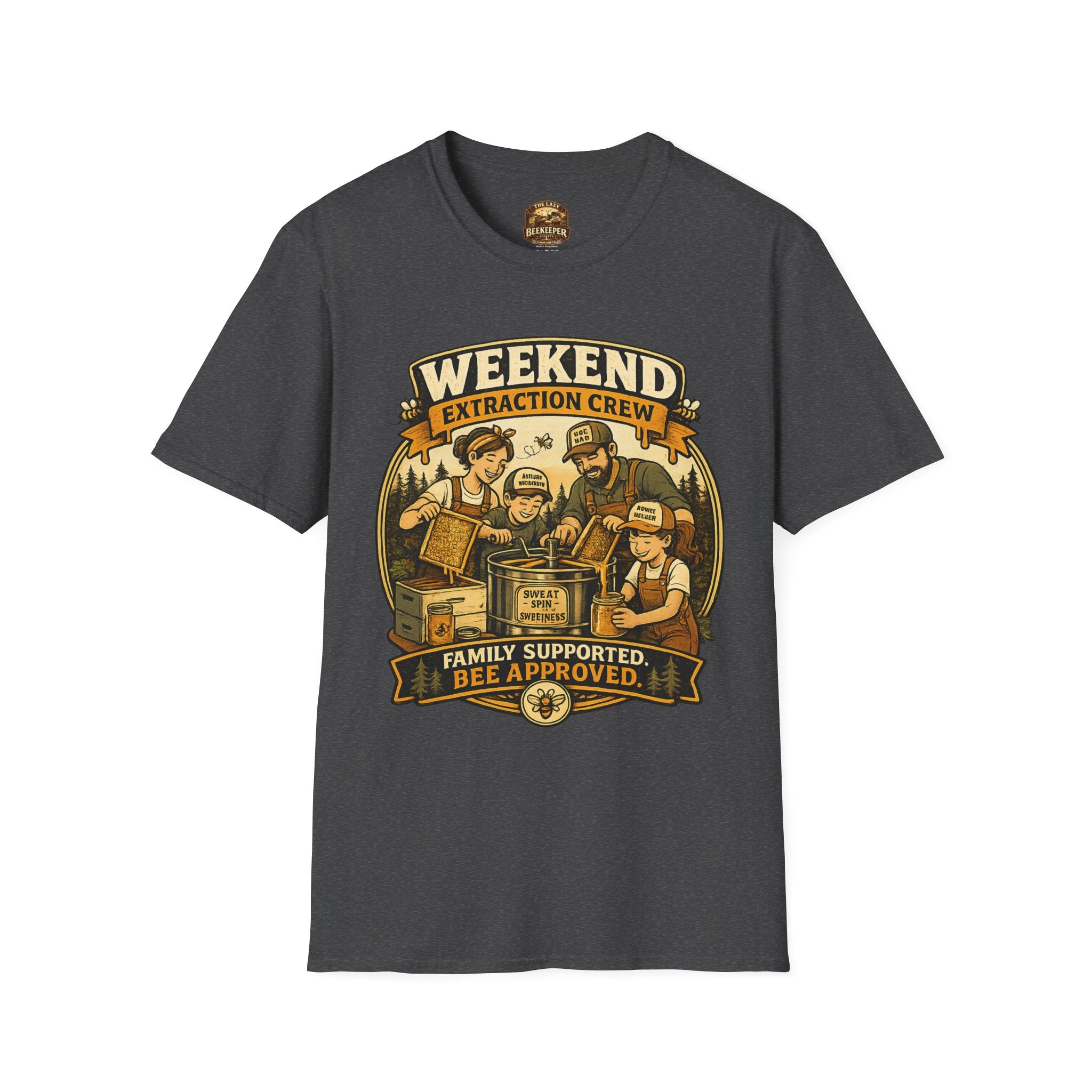 T-Shirt „Weekend Extraction Crew“ – Design für Familienimkerei