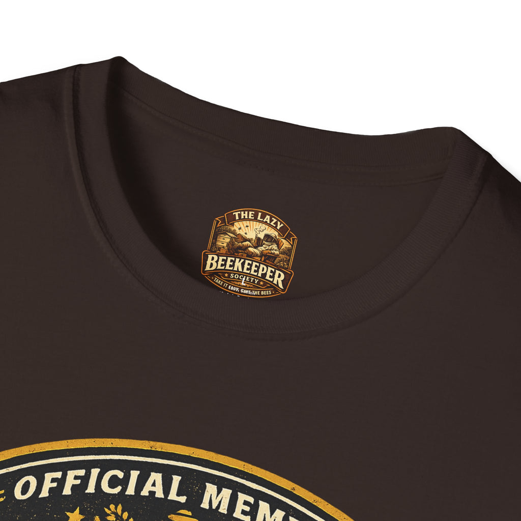 Lazy Beekeeper T-Shirt – „Offizielles Mitglied“ Honigbienen-Grafik-T-Shirt