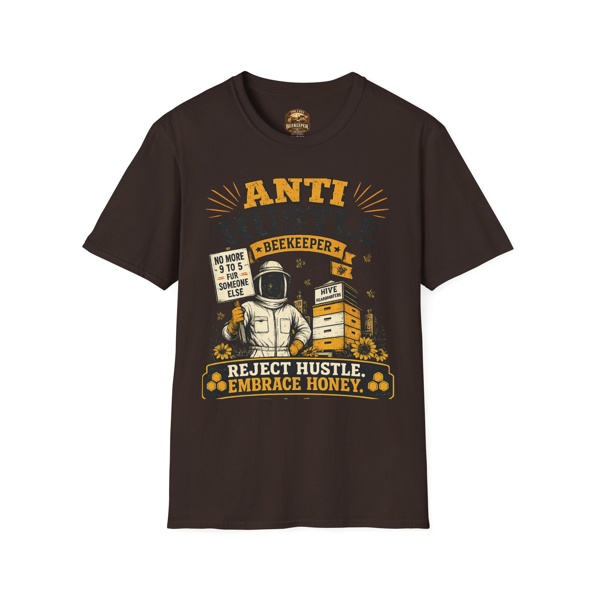 Beekeeper T-Shirt — “Anti Hustle” Embrace Honey Vintage Graphic Tee