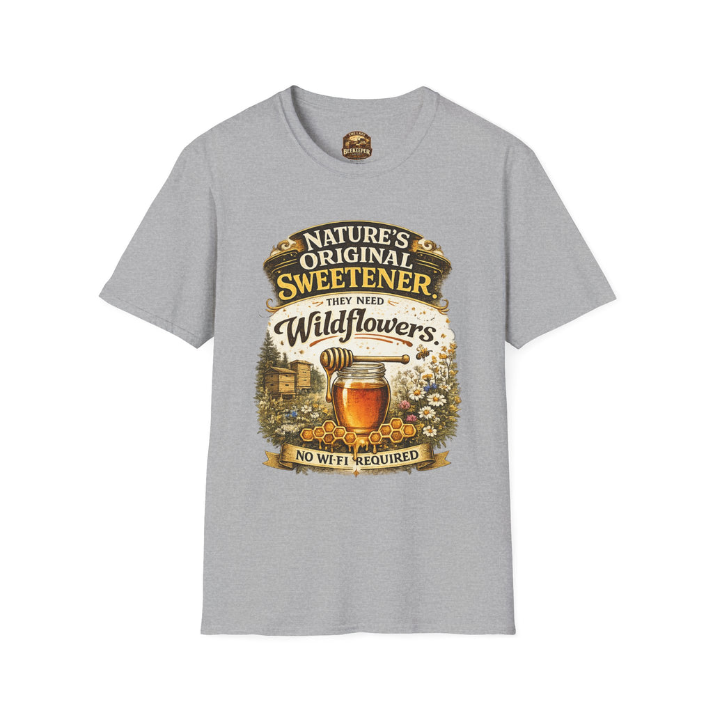 T-Shirt — „Natur purer Süßstoff – Sie brauchen Wildblumen“ Grafik-T-Shirt