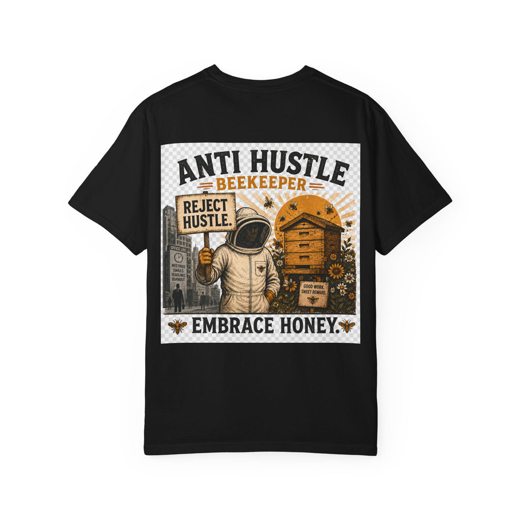 Bienenclub T-Shirt – Anpassbares „Support Your Local“ & Anti-Hustle Imker-Design