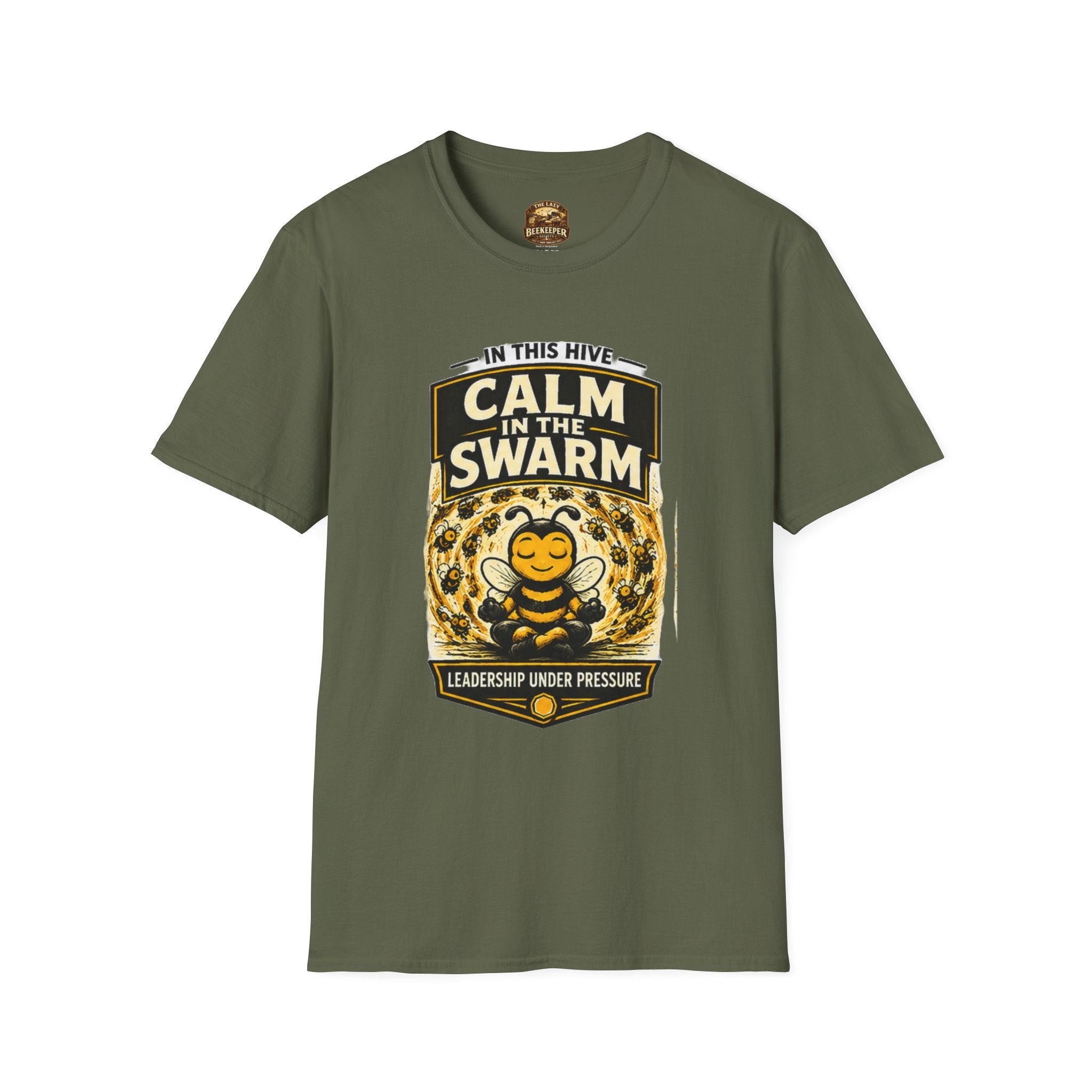 Calm in the Swarm T-Shirt — Bee Hive Calmness Graphic Tee
