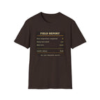 T-Shirt — „Feldbericht: Bienenstockinspektionen abgeschlossen“ Vintage Imker Grafik-T-Shirt