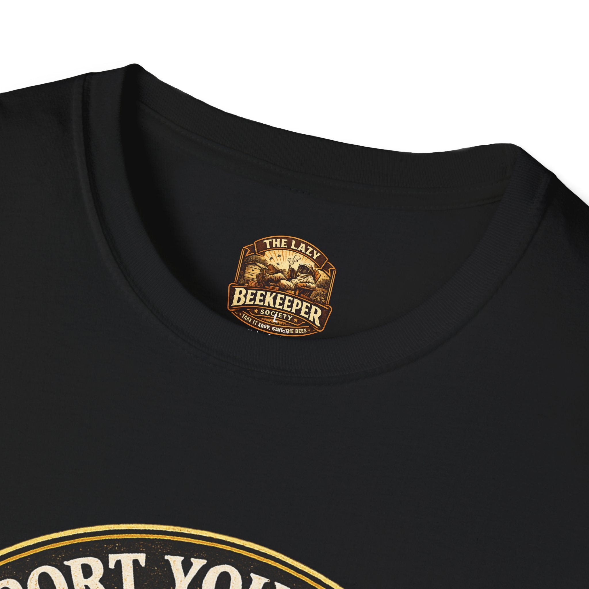 Support Your Local Bee Club T-Shirt — Honey Jar & Honeycomb Design
