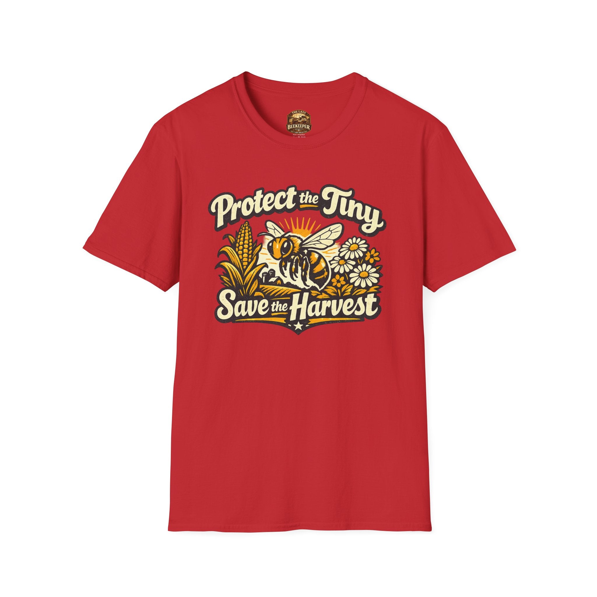 Protect the Tiny Bee T-Shirt — Save the Harvest Floral Graphic Tee