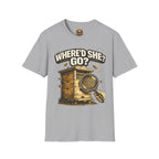 T-Shirt – „Where’d She Go?“ Königinnenloses Grafik-T-Shirt