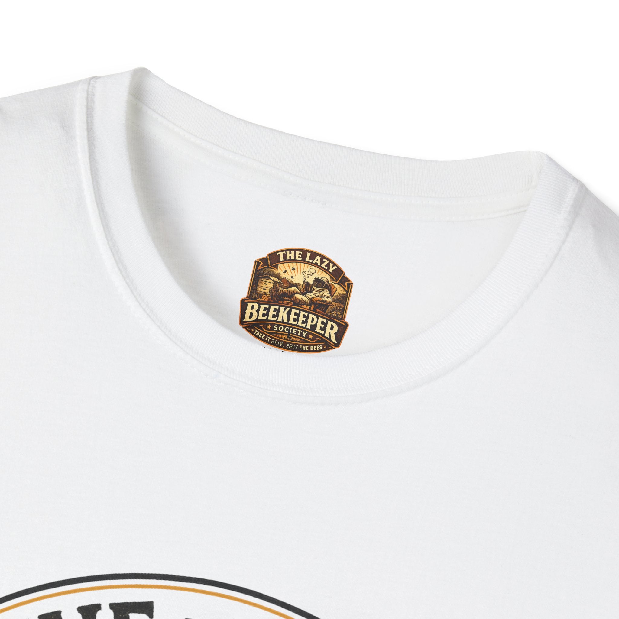 T-Shirt — Grafisches T-Shirt mit Aufschrift „Vom Bienenstock ins Glas“