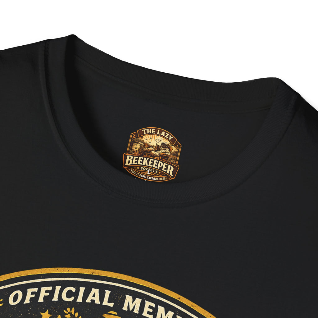 Lazy Beekeeper T-Shirt – „Offizielles Mitglied“ Honigbienen-Grafik-T-Shirt