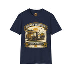 Honey Hauler T-Shirt — Vintage Bee Delivery Truck Graphic Tee