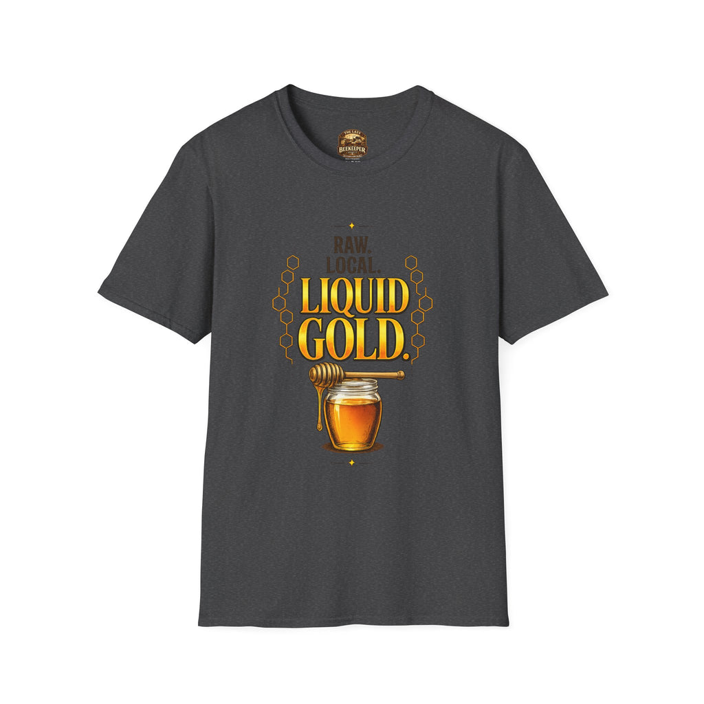 T-Shirt "Flüssiges Gold" – Grafik-T-Shirt "Roher Honig aus der Region"