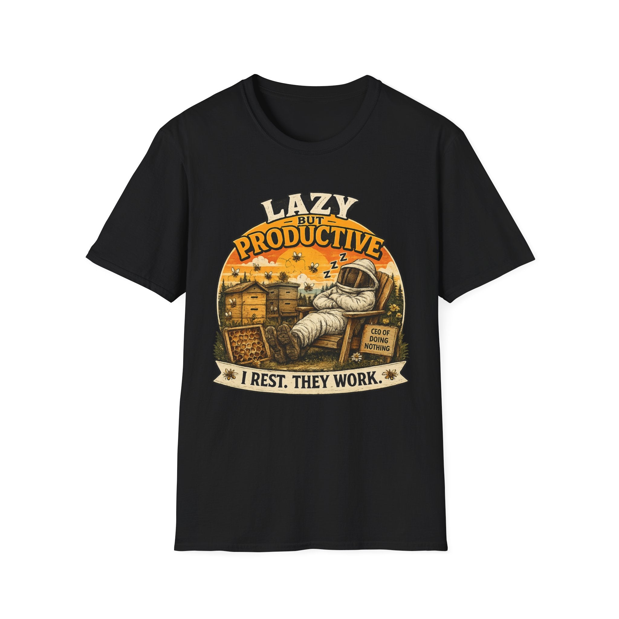 Faul, aber produktiv T-Shirt — Ich ruh' mich aus, die anderen arbeiten Retro Graphic Tee