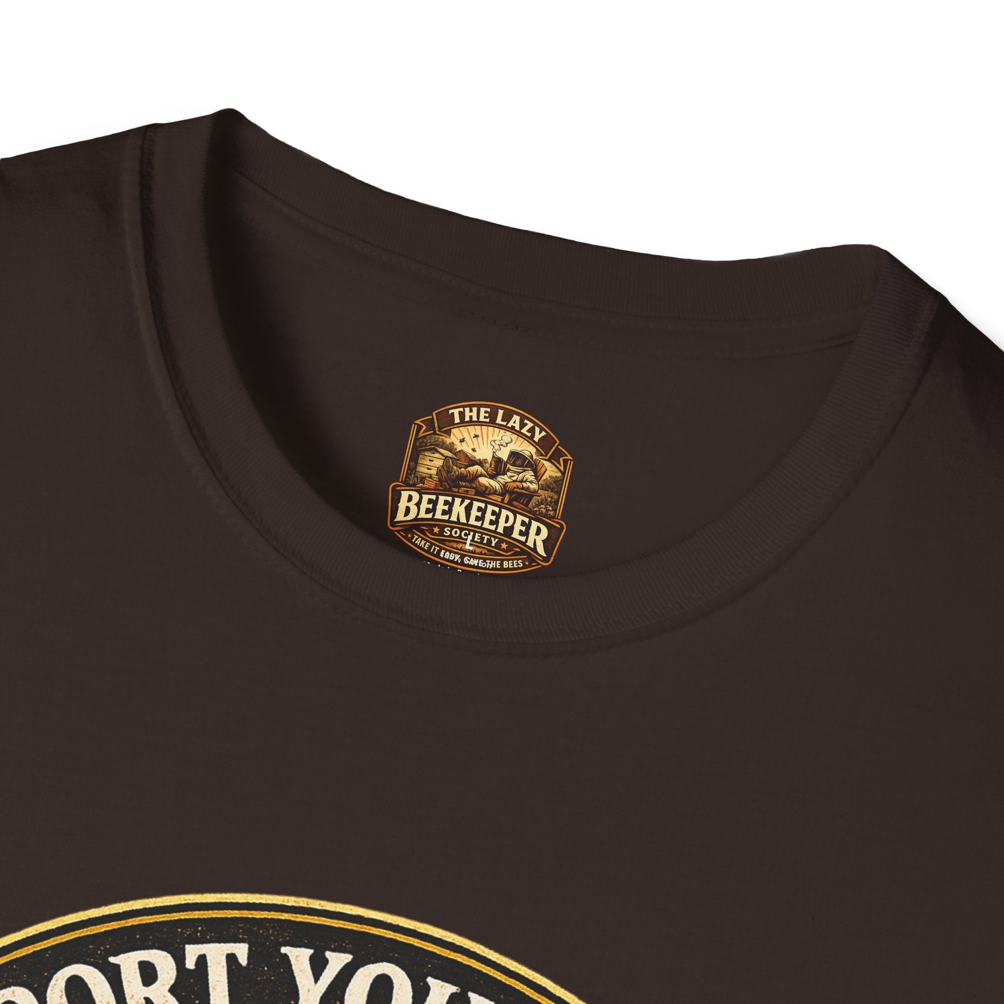 Support Your Local Bee Club T-Shirt — Honey Jar & Honeycomb Design